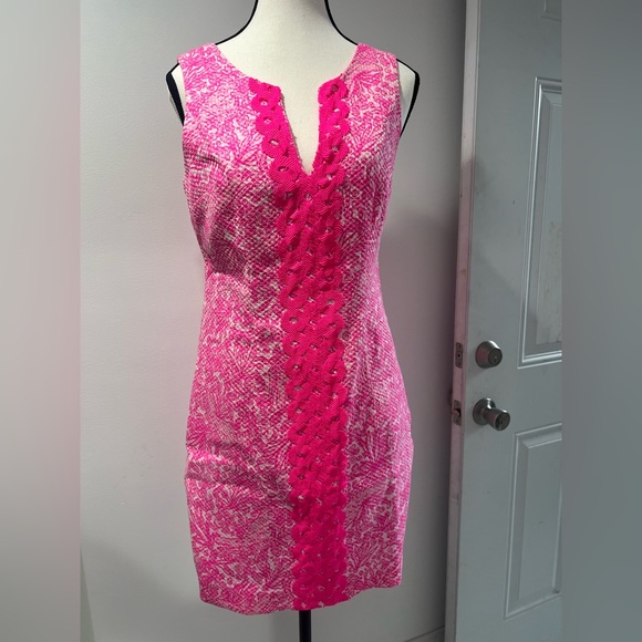 Lilly Pulitzer Vibrant Pink Floral Mini Dress - Picture 8 of 9